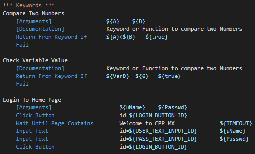 Robot Framework Screenshot